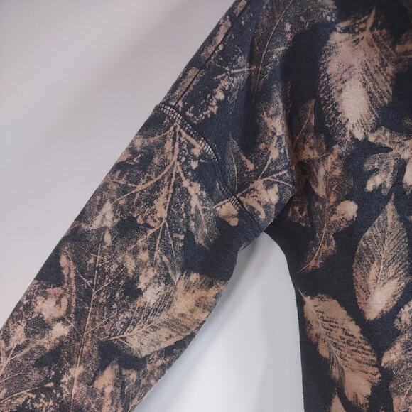 Champion Black Zip Hoodie with Tan Leaf Print - Picture 7 of 11